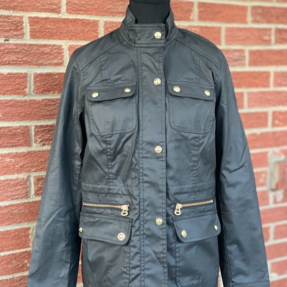 Tommy Hilfiger Dark Olive Utility Jacket w/ Gold Hardware | Women’s Small - Picture 1 of 14